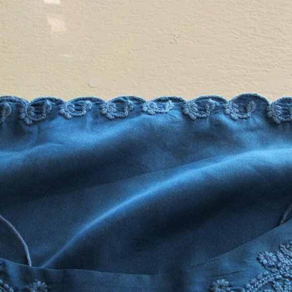 NWT Joie 100% Silk Moroccan Blue Tassel-Drawstrings Spaghetti-Straps Mini Dress - Picture 7 of 10